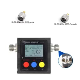 2025 New SURECOM SW-102 Meter 125-520 Mhz Digital VHF/UHF Power & SWR Meter SW102 For Baofeng 2-Way Handheld Radio