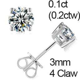 Round Moissanite Diamond Ear Studs Earring Pass Diamond Test Moissanite Stud Earrings For Women Man Sterling Silver Jewelry Gift