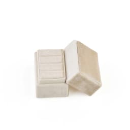 Velvet 3 Slots Ring Box Jewelry Display Holder Portable Ring Storage Organizer Case for Rings Jewelry Gift Box for Women