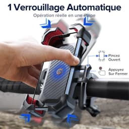 Joyroom Universal Bike Phone Holder 360° View Bicycle Phone Holder for 4.7-7 inch Mobile Phone Stand Shockproof Bracket GPS Clip