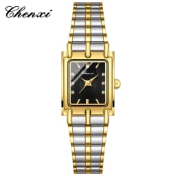 CHENXI 106 New 1pc Fashion Couple Exquisite Rectangle Watch Quartz Top Brand Stainless Steel Male and Female Couple Watch Gift