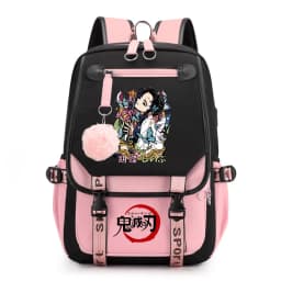 Kids Anime School Backpack Demon Slayer Pattern Casual Daypack for Girls Students Book Bag