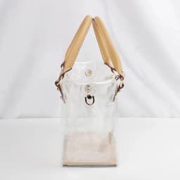 Handmade Pvc Handbag Leather Shoulder Bag Strap Transparent Tote Waterproof Clutch Travel Crossbody Women Large Capacity Handbag