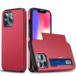 Case For iPhone 16e 15 14 13 12 11 16 Pro Max Mini XS XR 7 8 Plus SE Slide Wallet Card Slot Hard PC Heavy Duty Protective Cover