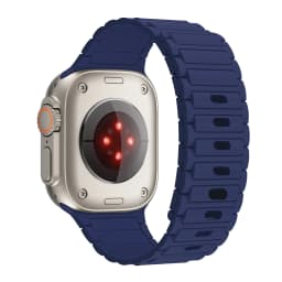 Magnetic Loop For Apple Watch Band 45mm 44mm 40mm 41mm 46mm Silicone Bracelet iWatch Series 10 9 8 7 6 5 se Ultra 2 strap 49mm