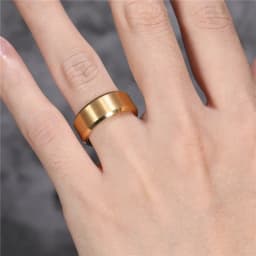 Tigrade Gold Plated Wedding Ring for Women 2/4/6/8mm Wide Brushed Tungsten Men's Ring Luxury Anniversary Jewelry for Couple Gift