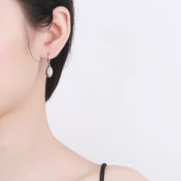 Natural Moonstone Pendant Earrings Silver Plated Jewelry for Women Fashion Retro Texture Wedding Party Accessories Gift