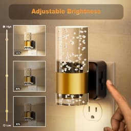 Night Light 3000K Night Lights Plug into Wall LED Nightlight with 0-100LM Adjustable Brightness Automatic Night Light for Room