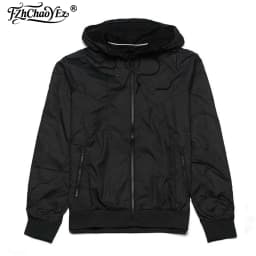 Custom Your Logo Men Spring and Autumn Zipper Printing Sports Harajuku Windbreaker DIY Design Hooded Hoodie Tops