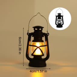 1/5pcs Vintage Lantern Mini Retro Led Light Battery Operated Lighting Decorative Oil Lamp for Holiday Christmas Gifts Home Decor