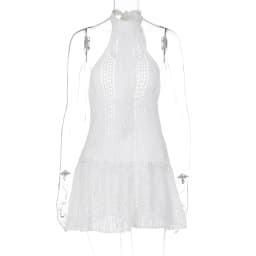 Summer New Solid Color Sleeveless Halter Halter Knit Dress Sexy Dress White Dress Women Maxi Dresses for Women