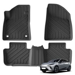 Smabee for MG4 EV 2022-2026 Car Floor Mats Trunk Pad TPE 3D Foot Pad All Weather Auto Accessories Black