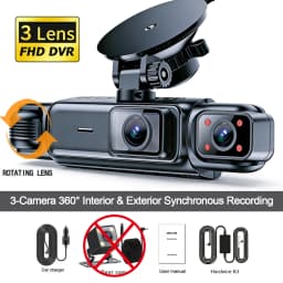 4 Channel 360° Dash Cam Black Box for Car Video Recorder DVR Camera FHD 1080P Night Vision Loop Recording 24H Parking Monitor