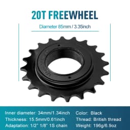 1pc 16T 18T 20T 22T 24T Single Speed Bike Freewheel Compatible With Threaded Freehub Replacement Bike Parts Bicycle Accessories