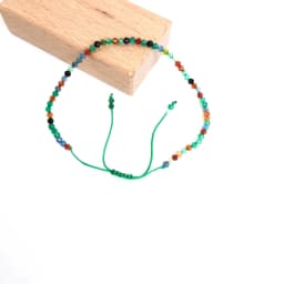 Faceted Gemstones 2-3mm Beads Hand Woven Adjustable Bracelet Lapis Lazuli Crystal Turquoise Choker Men Female Jewelry Party Gift