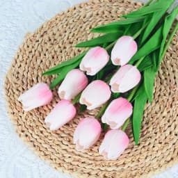 10PCS Artificial Tulip Flower Bouquet Real Touch PE Foam Fake Flower for Wedding Decoration Flowers for Home Garden Decoraive