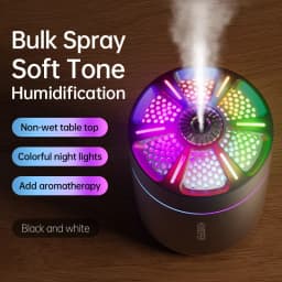 Powerful and Efficient Air Humidifier 180ML Aromatherapy Aroma Diffuser Essential Oil with Colorful Lights for Home Car Bedroom