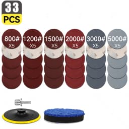 Sand Paper Sanding Discs Hook And Loop Adhesive Sandpaper For Car Headlight Restoration Polishing Sander Polisher Backing Pad