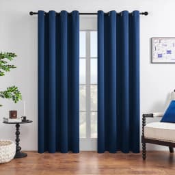 1Pc Solid Color Blackout Curtain,Room Darkening And Light Reducing Curtain, For Study Bedroom Kitchen Living Room Decor
