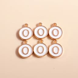 10pcs Cute Mini White Alphabet 26 Letters Charms Pendants for DIY Name Jewelry Necklace Bracelet Earrings Happy Birthday Gifts