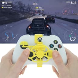 For Xbox Series X Series S Controller Enhanced Gaming Racing Wheel Attachment, 3D Printed Mini Steering Wheel add on