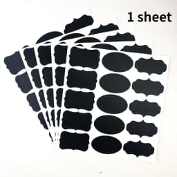 1Sheet Black Blackboard Sticker PVC Erasable Chalkboard Sticker Comestic Cream Box Labels Home Kitchen Spice Jars Multiple Tags