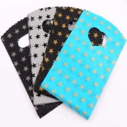 200pcs 9X15cm Heart and Butterfly Patterns Plastic Jewelry Gift Bag Jewelry Pouches Bags