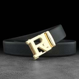 Luxury designer belts men R letter Automatic Buckle high quality grain leather fashion young men brand cintos masculinosZ276