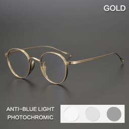 Vintage Pure Titanium Reading Glasses Men Ultra Light Anti Blue Light Prescription Glasses Frames Women Myopia Hyperopia Eyewear