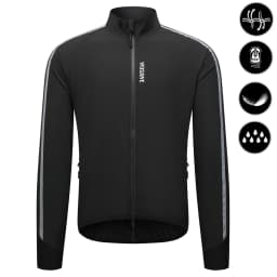 WOSAWE Men's Cycling Windbreaker Ultralight Reflective Windproof Jacket Men MTB Road Bike Wind Coat Long Sleeve Bicycle Clothing
