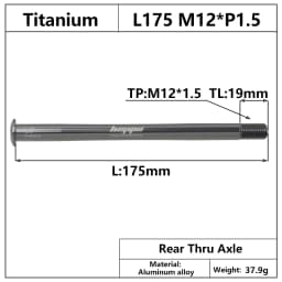 HEPPE MTB Road Bike Titanium Thru Axle Ultra Light Bike Axle 12x142 12x148 Rear Hub Thru Axle Bike Fork 12x100 12x110 Shaft