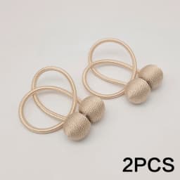 2pcs modern minimalist magnetic ball curtain tiebacks with thicker twisted cords can be styled at will,for bedrooms, living room