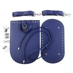 1set Diy Handmade Backpack Women Shoulder Bag Accessories Leather Bag Strap Bottom Cover With Hardware For Crochet Handbag
