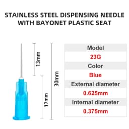 100pcs 13mm Dispensing Needle Glue Needle 0.5 Inch Suitable for All Glues Liquid Solder Paste Adhesives Dispenser Needle