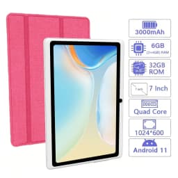 COLORROOM 7 Inch Android 11 Tablet, 2GB RAM 32GB ROM, WiFi 4, Quad Core, 3000mAh, Dual Camera, Portable Tablet