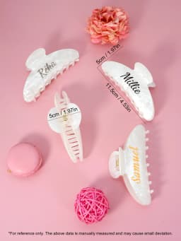 1pc Custom Logo Hair Claw Customizable Name Personalized Clip Custom Hair Claw Bridesmaid Gift Hairclips Hair Accessories