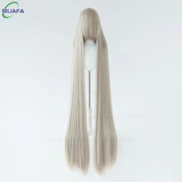 700g High Quality 59" 150cm Long Straight Cosplay Wig With Bang Blond Brown Red Green Blue Heat Resistant Hair Colors Anime Wigs