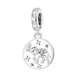 CYMYSS 925 Sterling Silver Charm Cute Animals Bead Elephant Pendant Fit Bracelets Necklace DIY Jewelry Making Party Gift
