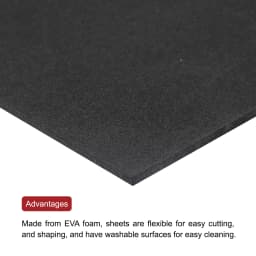 Uxcell 1pcs EVA Foam Sheets Thickness 1/2/4/5/6/8mm Craft Foam Paper Roll Black Foam Sheet DIY Projects Handmade Model Making