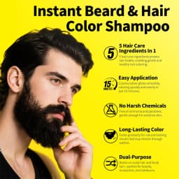 Hair Dye Coloring Shampoo 5 In 1 Men Beard Dye Shampoo Natural Cover Gray Hair Color Shampoo Instant Dye Hair Dyeing Shampoo