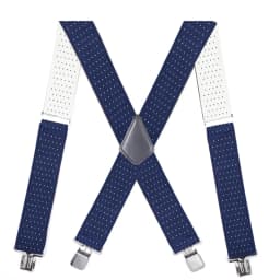 Heavy Duty Big Size Work Suspenders for Men 5cm/2 Inch Wide X Back with 4 Strong Clips Adjustable Elastic Trouser Braces Straps
