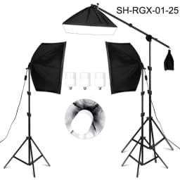 SH Photography Studio Softbox Lighting Kit Boom Arm for Video YouTube Continuous Lighting Professional Lighting Set Photo Studio