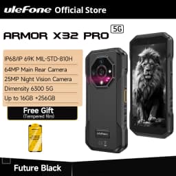 Ulefone Armor X32 Pro 5G Rugged Phone Android 15 Up to 16GB RAM 256GB ROM 25MP Night Vision 64MP Camera 5500mAh NFC Smartphone
