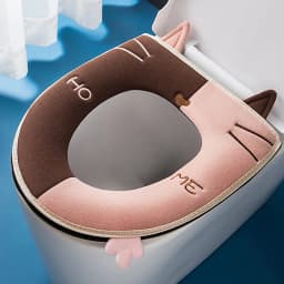 1pc Universal Toilet Seat Thickened Mat Soft Warm Washable for Home Decor Closestool Mat Seat Case Coral Toilet Lid Accessories