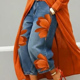 Office Lady Chic Loose All Season Pants Elegant Women Straight Printing Patchwork Pants Outdoor Casual Long Pants 2026 Trousers