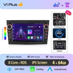 Junsun 7" Android Car Radio For Opel Astra H G J Zafira B Corsa C D Antara Vectra Vivaro Wireless CarPlay Android Auto GPS Navigation Multimedia Player IPS Touch Screen WiFi 4G DSP RDS Bluetooth FM AM SWC DAB Autoradio Stereo Head Unit 2DIN