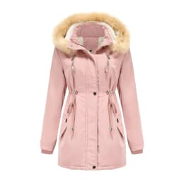 Lamb fleece Women's Winter Down Jacket Coat Parkas Detachable Cap Fur Hooded Woman Clothes Padded Puffer Jacket Outerwear HWY274