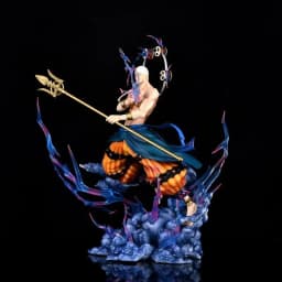 New One Piece Enel Gk Action Figure Led Light Up Three Head Sculpt Collectible Model Figurine Ornament Adult Desktop Ornament