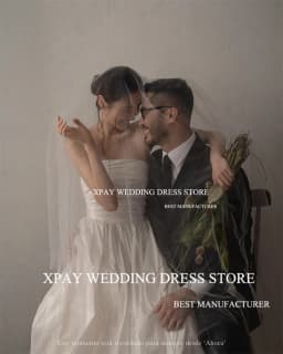 XPAY Strapless A Line Korea Wedding Dresses Customized Pleats Taffeta Bridal Dress Backless Wedding Photos Shoot Bride Gown