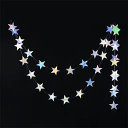 Laser Mirror Paper Star Dot Garland for Wedding Kids 1st Mermaid Birthday Party Decoration Baby Shower Christmas Hanging Banner